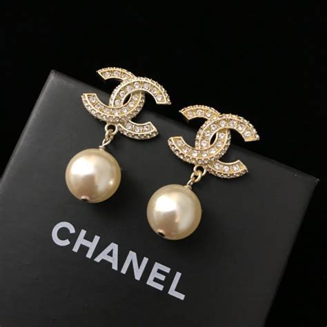 replica chanel cc logo earrings|Chanel inspired earrings cc.